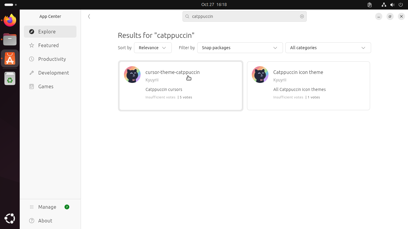 Custom cursors not working in snaps